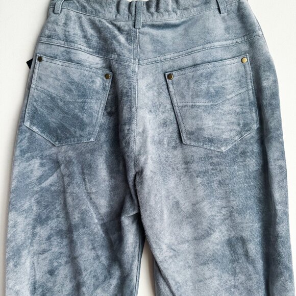 NuAge Blue Suede Straight Leg Pants 12 - Picture 6 of 6
